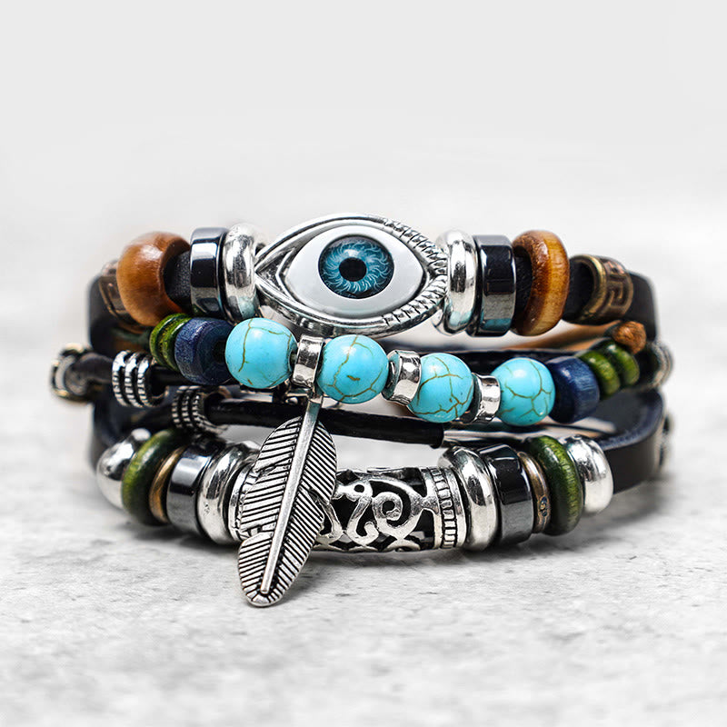 Pulsera de purificación de mal de ojo de turquesa tibetana con Buddha Stones - image 3