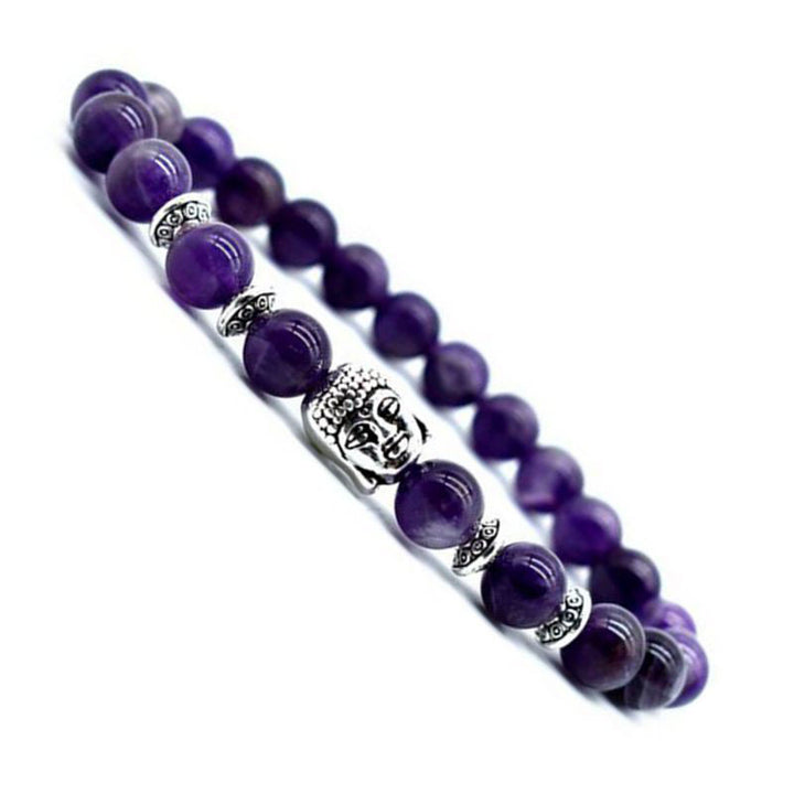 Pulsera curativa de amor con amatista y Buddha Stones