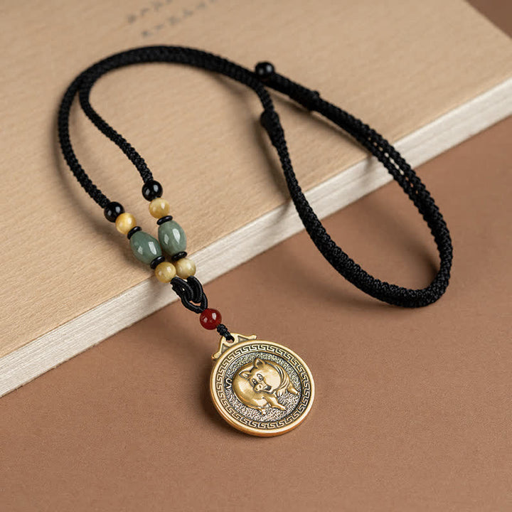 12 colgante del collar de la fortuna de la riqueza del zodiaco chino - Cerdo - image 24