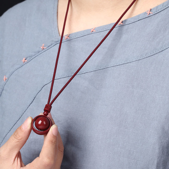 Buddha Stones cinabrio Om Mani Padme Hum PiXiu bendición collar de cuentas de la suerte colgante
