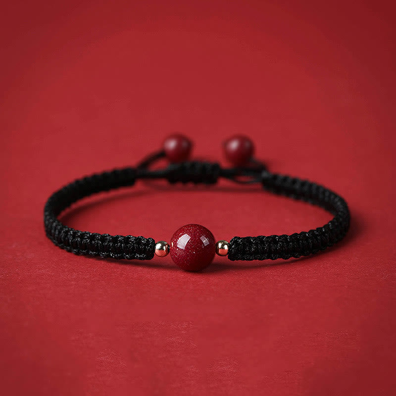Pulsera de hilo rojo con cuentas de cinabrio de la suerte, Buddha Stones