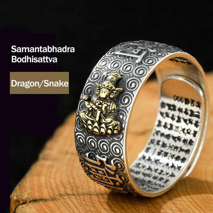 Anillo ajustable de la suerte de la riqueza de Buda Natal del zodiaco chino de Buddha Stones de Buda