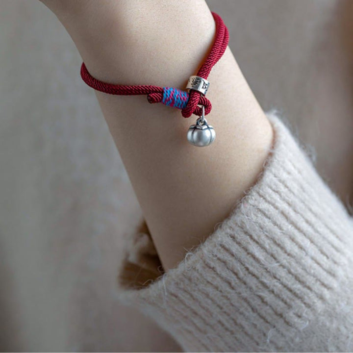 Pulsera trenzada de plata de ley 925 con Buddha Stones, Om Mani Padme Hum tibetano hecho a mano, amuleto de caqui, protección de la suerte