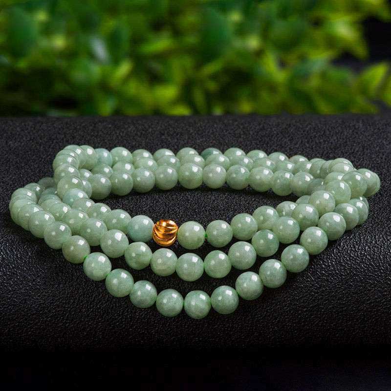 Pulsera de la Suerte de Jade de 108 Cuentas Mala