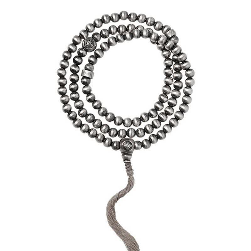 108 cuentas Mala de plata de ley 925, ágata roja, turquesa, pulsera con dijes de confianza