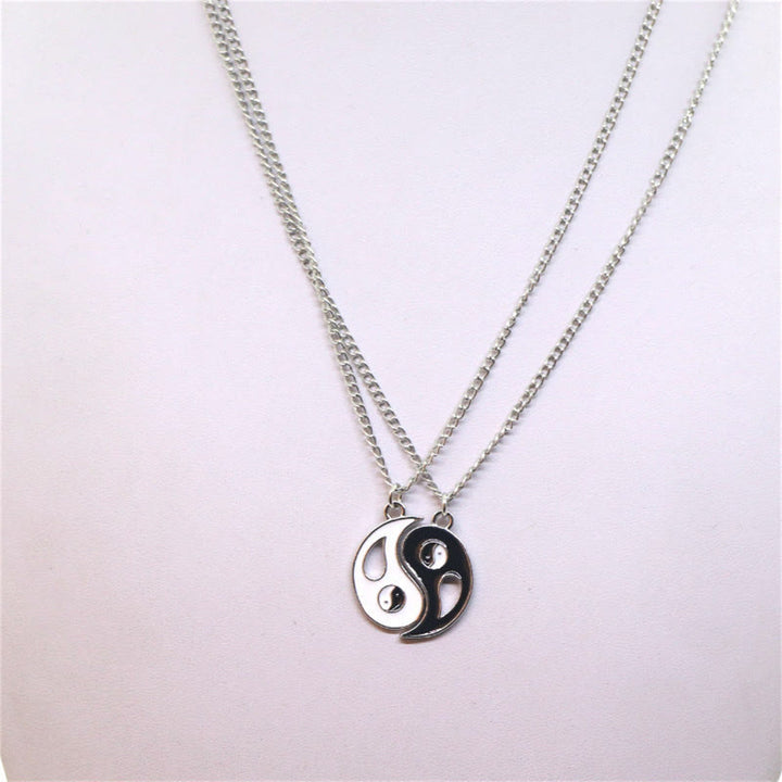 2 piezas collar de pareja con colgante Yin Yang
