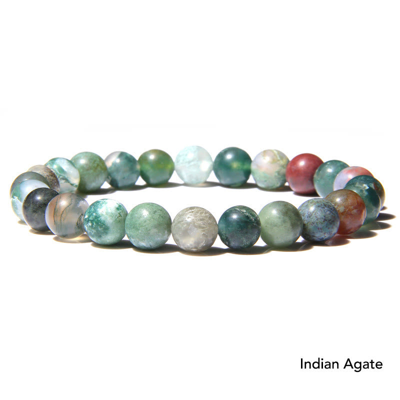 Pulsera con cuentas de equilibrio de cristal de piedra de ágata natural