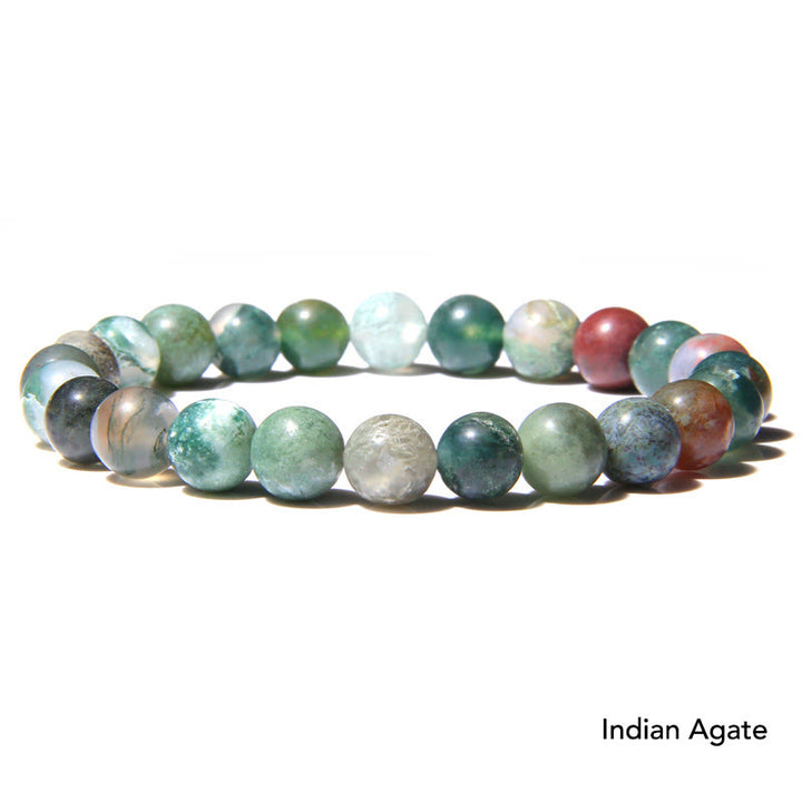Pulsera con cuentas de equilibrio de cristal de piedra de ágata natural