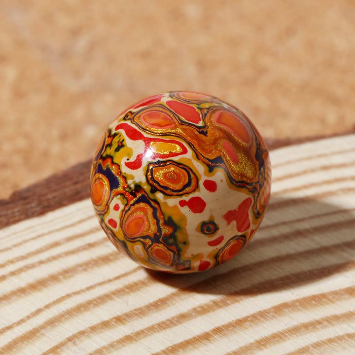Pulsera Calm con cuentas de laca multicolor natural y piedras de Buddha Stones