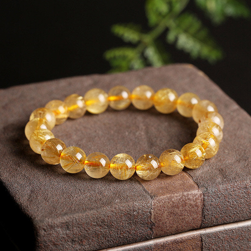 Pulsera de protección de bendición de citrino natural de Buddha Stones