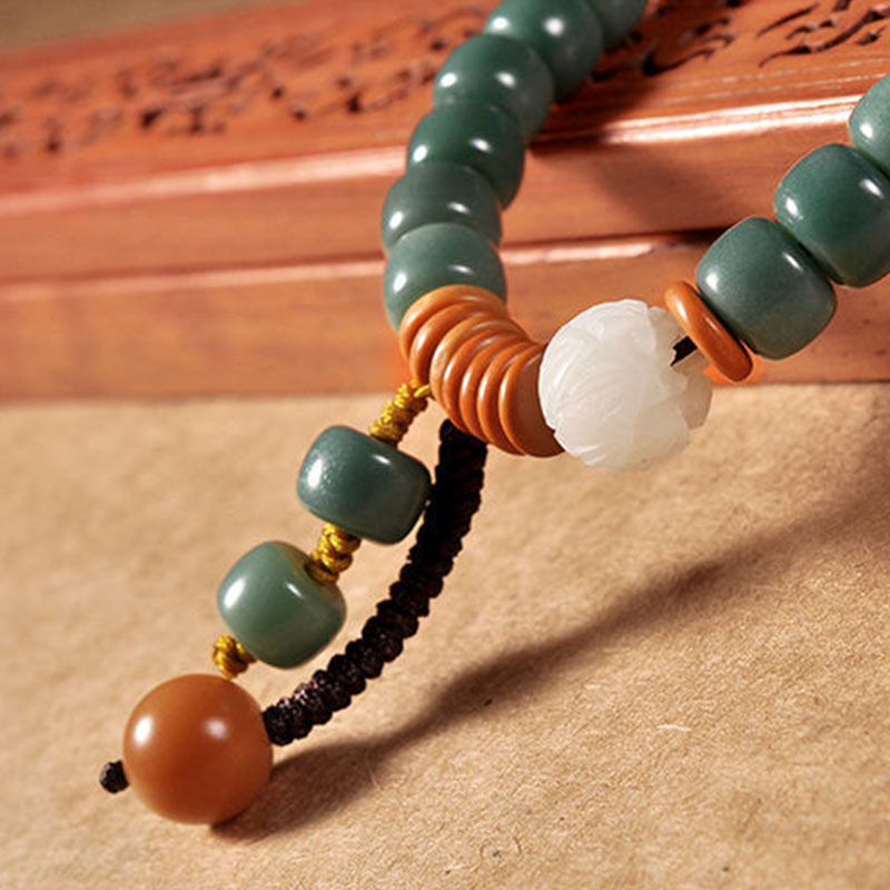 Pulsera De Éxito De Semillas De Bodhi Cian De Loto De Buddha Stones