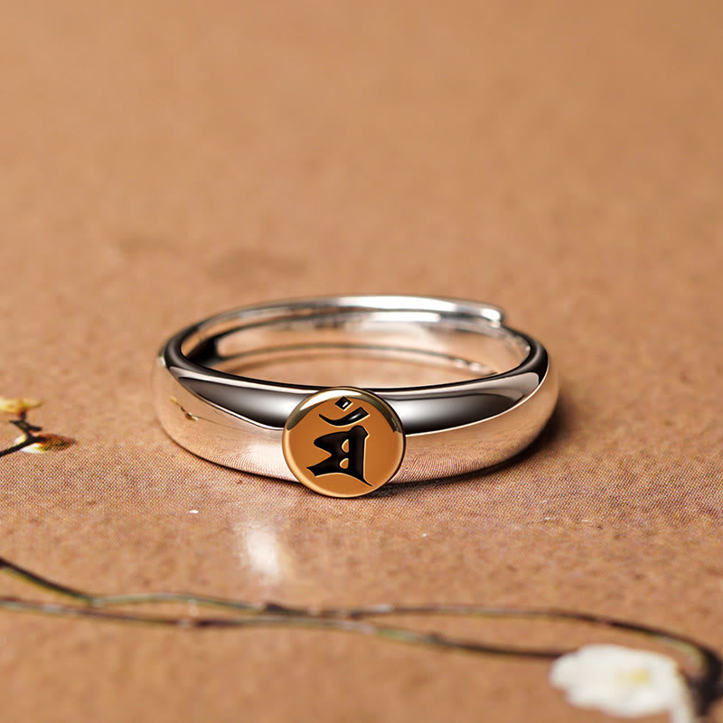 Anillo de paz de Buda Natal con Buddha Stones de Buda tibetanas Om Mani Padme Hum talladas del zodíaco chino