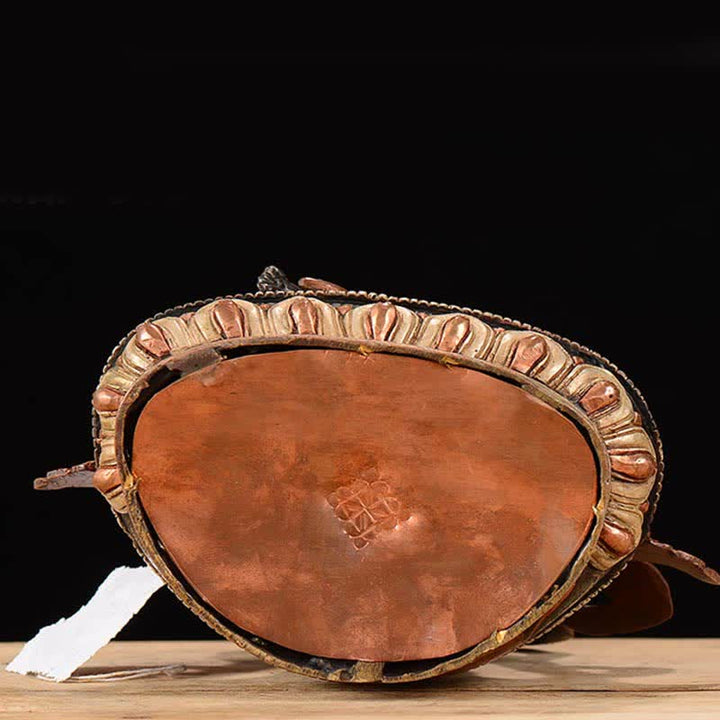 Decoración de estatua de cobre de protección Avalokitesvara de cuatro brazos Bodhisattva Chenrezig - image 13