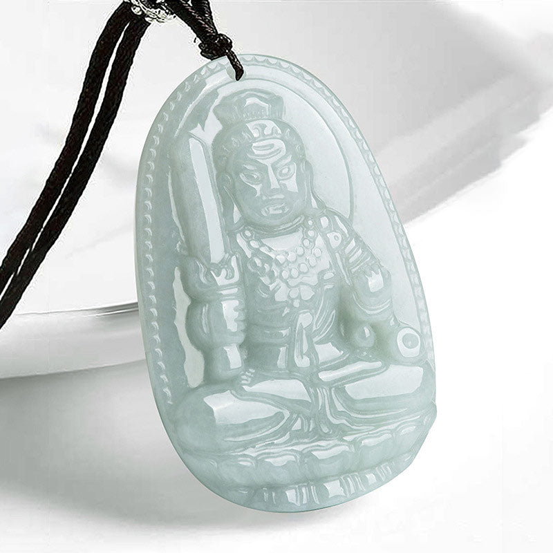 Buddha Stones Zodíaco Chino Buda Natal Jade Riqueza Prosperidad Collar Colgante - Gallo - image 15