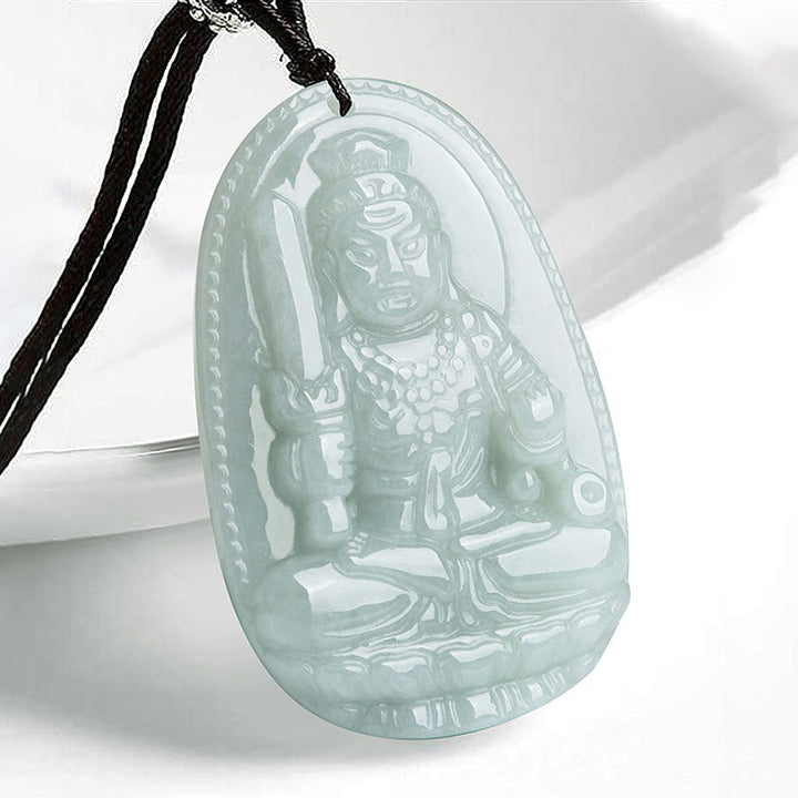 Buddha Stones Zodíaco Chino Buda Natal Jade Riqueza Prosperidad Collar Colgante - Gallo - image 15