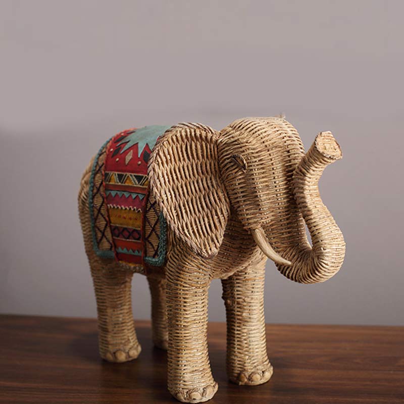 Elefante Resina Sabiduría Riqueza Decoración Del Hogar