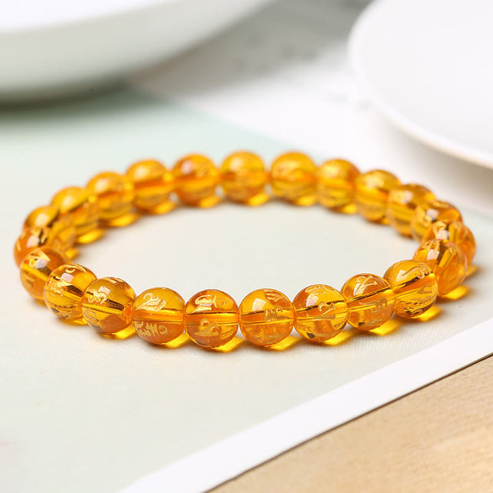 Pulsera de meditación Om Mani Padme Hum de ónix negro y cristal blanco del Tíbet con Buddha Stones