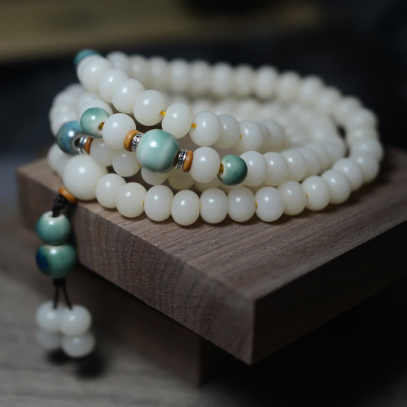 Buddha Stones 108 cuentas Mala semilla Bodhi mantener alejados los espíritus malignos pulsera tranquila