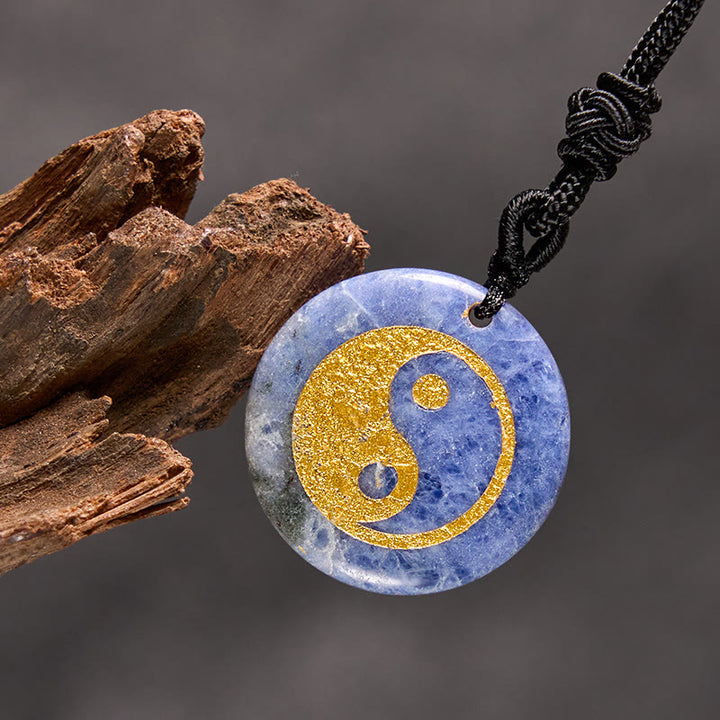 Buddha Stones, varios cristales, amatista, ojo de tigre, Aventurina verde, Yin Yang, collar espiritual, colgante