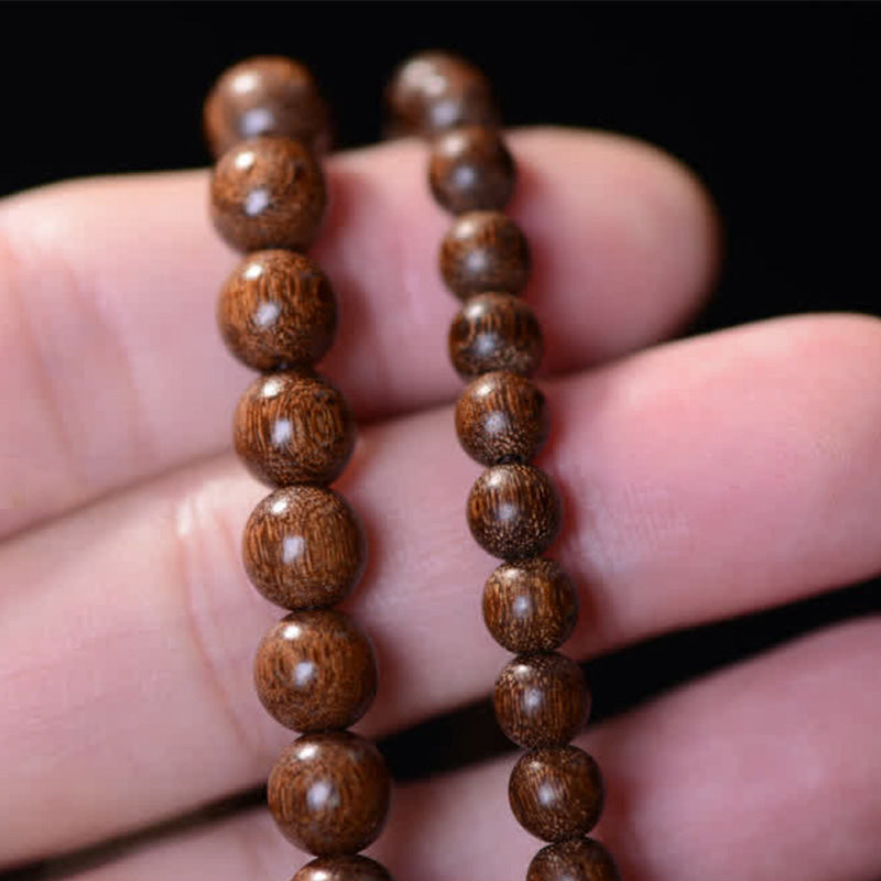 Pulsera Calma De Jade De Palisandro Con 108 Buddha Stones