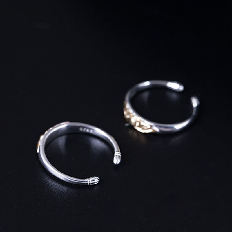 Anillo Nuevo Comienzo de Flor de Loto de Plata de Ley 925 con Buddha Stones