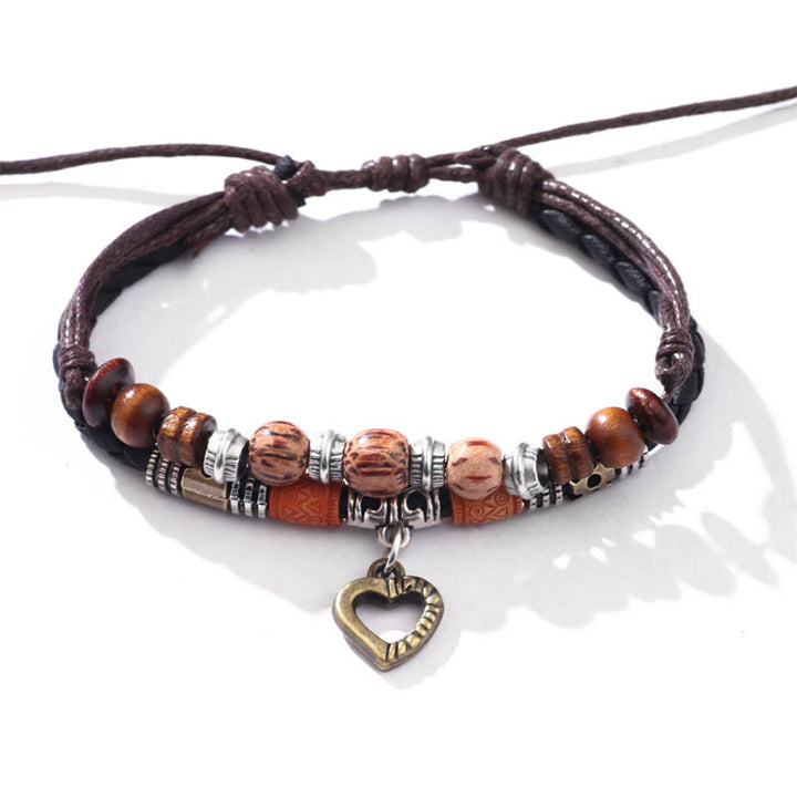 Pulsera con colgante y collar curativo con cuentas con diseño de corazón de amor de Buddha Stones