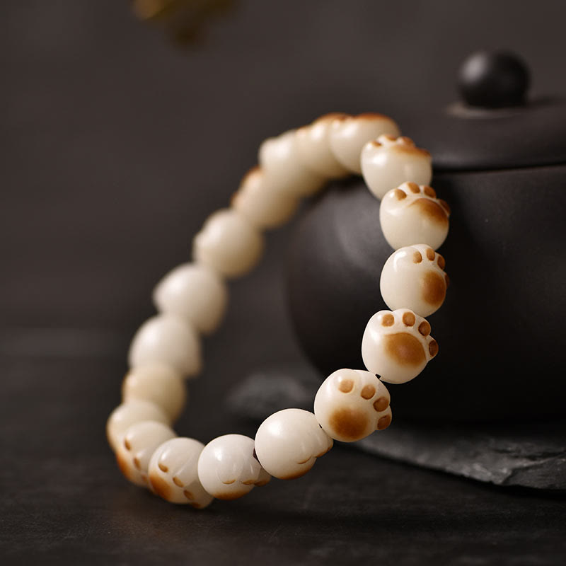 Pulsera de paz con semillas de Bodhi y garra de gato con Buddha Stones - 12 mm - image 7