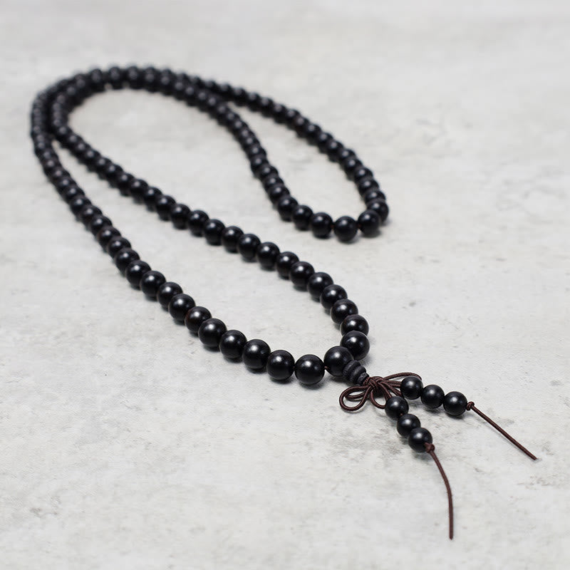 Pulsera de cuentas de Mala con Buddha Stones , 108, oración, meditación, sándalo, elástica - image 10