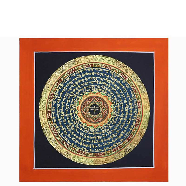 Caja ciega tibetana hecha a mano con pintura Thangka, bendición espiritual, patrón de Color aleatorio