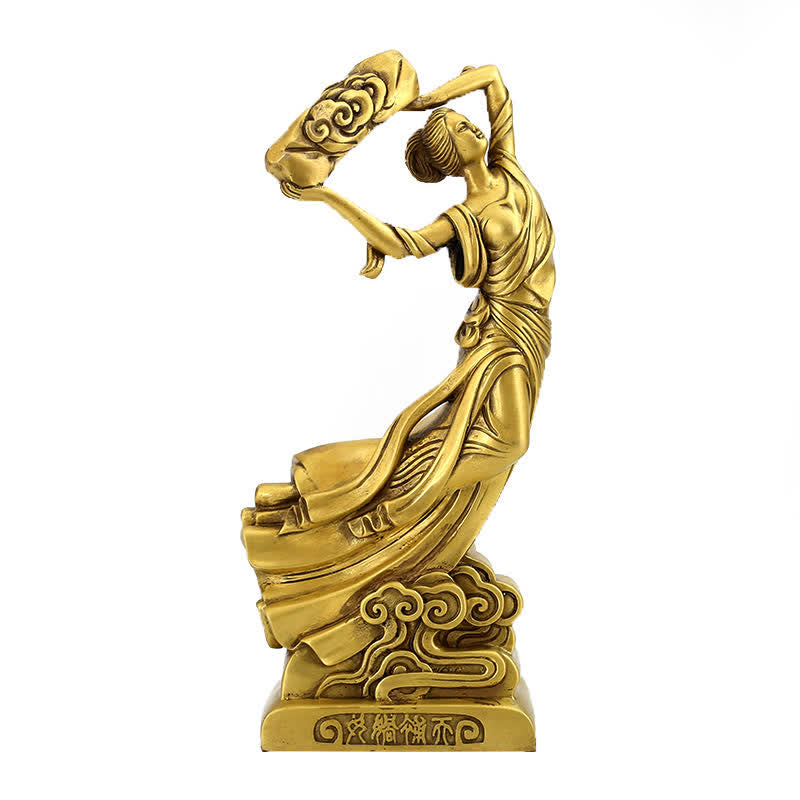 Bodhisattva Nuwa repara la decoración de la estatua de cobre de protección del cielo