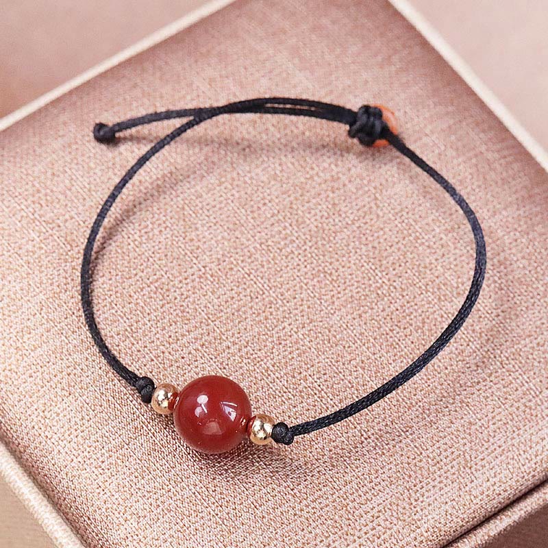 Buddha Stones, ágata roja Natural, Calcedonia, autoaceptación, cadena de confianza, pulsera, collar, colgante