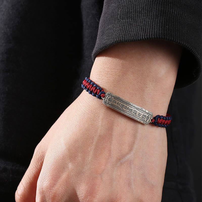 Pulsera de protección con amuleto de la paz de plata de ley 925 con Buddha Stones
