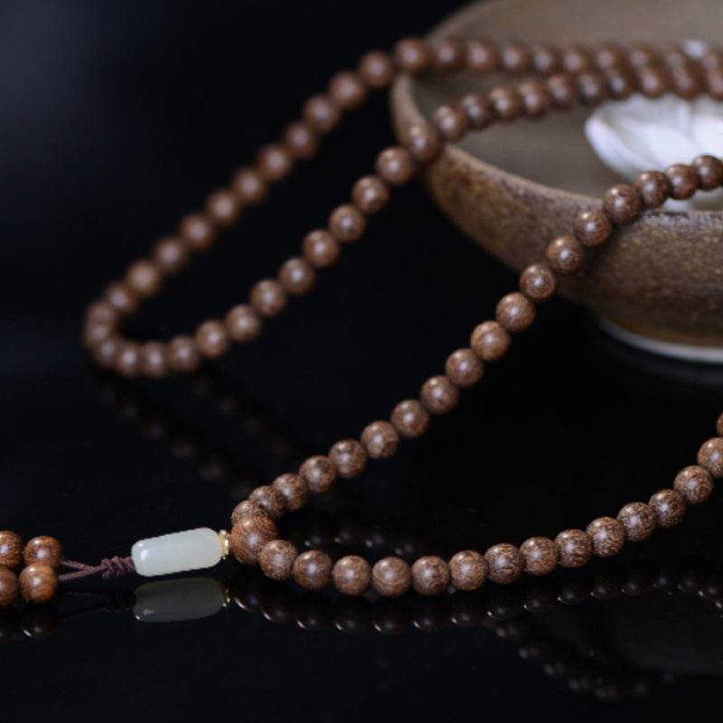 Pulsera Calma De Jade De Palisandro Con 108 Buddha Stones