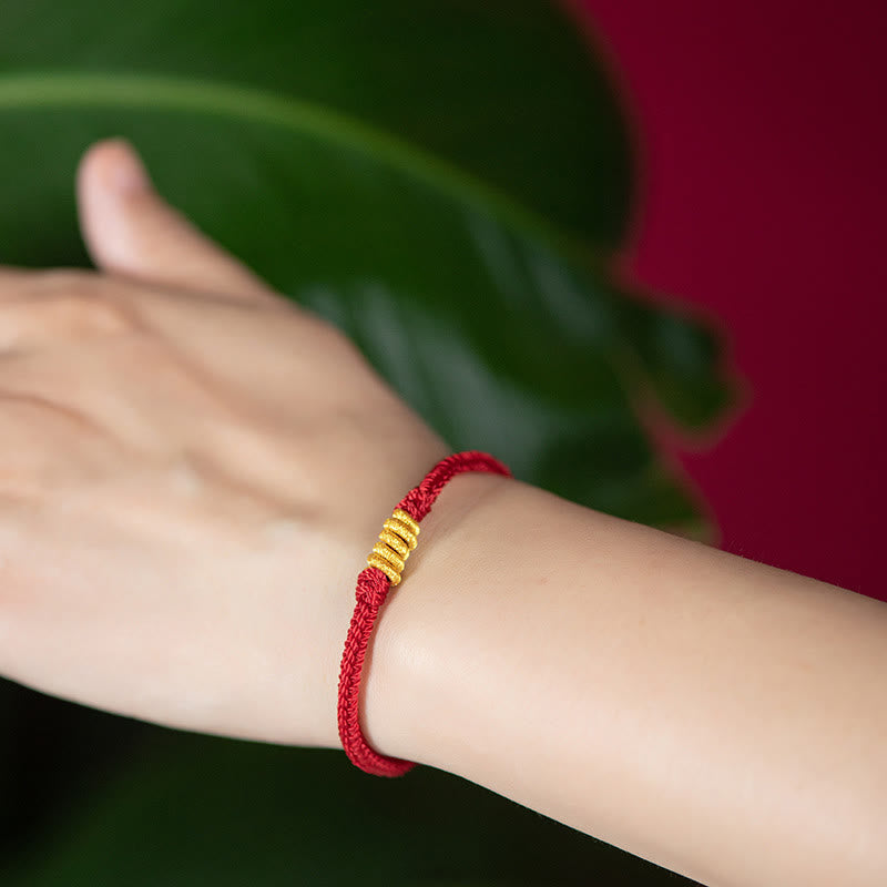 Pulsera de cuerda trenzada de protección de la suerte con nudo King Kong hecha a mano con Buddha Stones