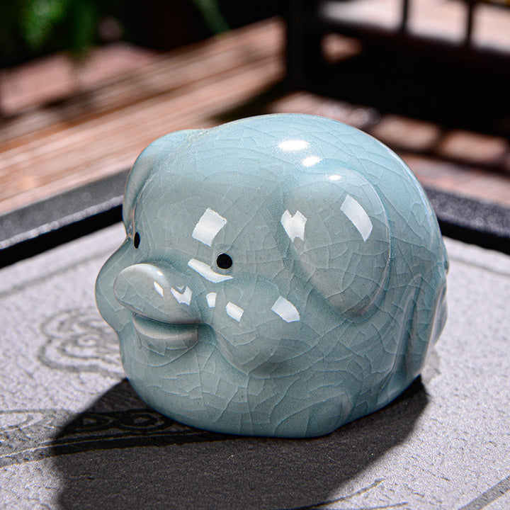 Buddha Stones zodiaco chino riqueza cerámica té mascota hogar estatuilla decoración