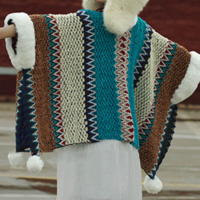 Mantón de rayas multicolor tibetano con Buddha Stones , bufanda de viaje acogedora para invierno