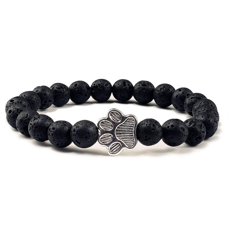 Buddha Stones Pulsera de piedra “Salva a un perro” - Negro mate - image 6