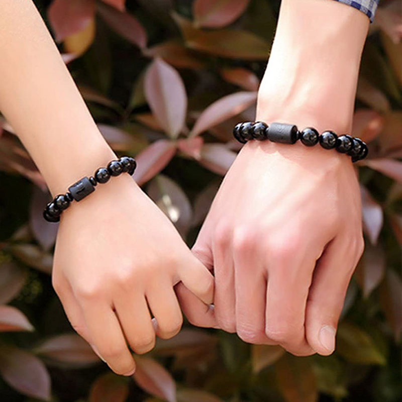 Pulsera de dragón fénix de obsidiana negra para limpieza del alma con Buddha Stones