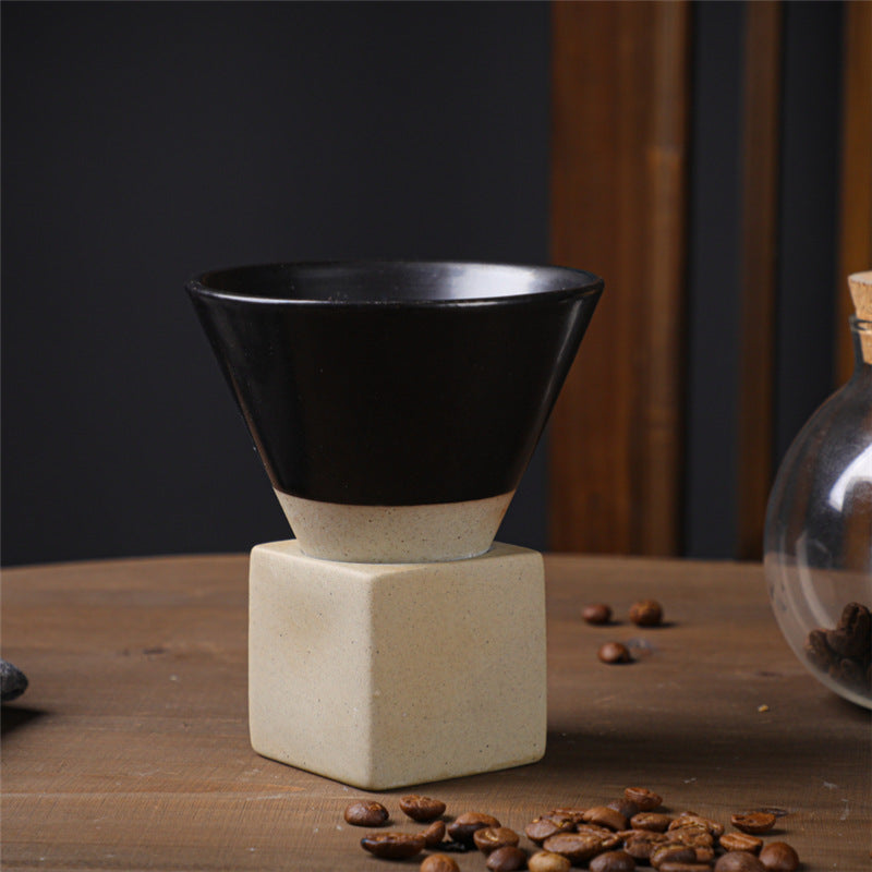 Taza de café de cerámica con degradado Vintage de Buddha Stones, taza de café expreso con leche y té con Base de 200ml