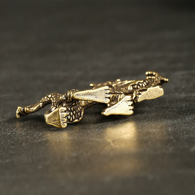 Buddha Stones Año del Dragón Mini Dragón de Latón Protección de la Suerte Decoración del Hogar - image 6