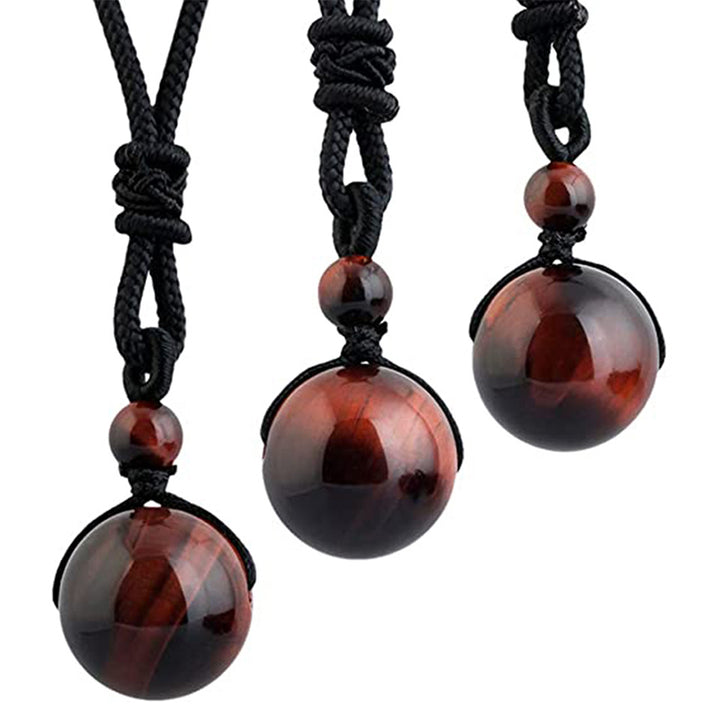 Collar de protección de ojos de tigre tibetano con Buddha Stones