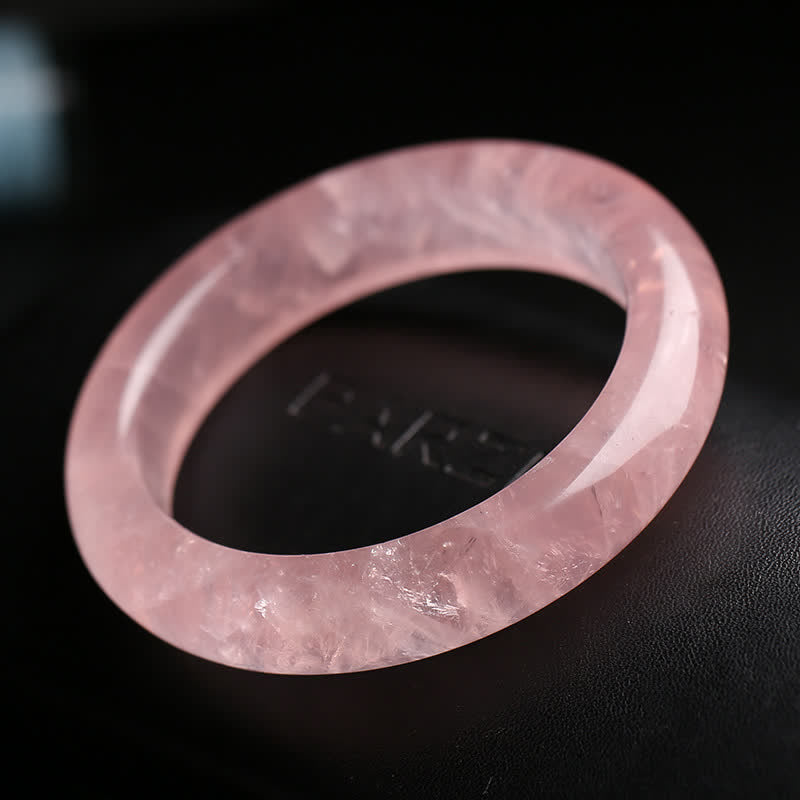 Brazalete de pulsera de cuarzo rosa natural con Buddha Stones