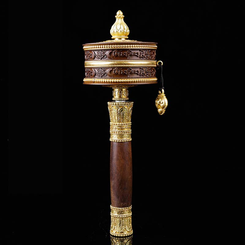 Rueda de oración tibetana Seis palabras verdaderas Decoración de equilibrio de cobre - Pequeño - image 0