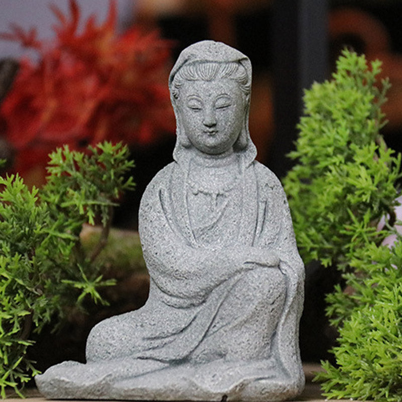 Buddha Stones Estatua de Avalokitesvara Bendición Decoración del hogar