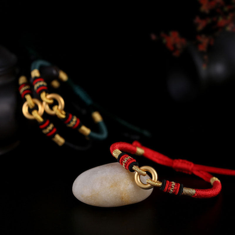 Pulsera de pareja de hilo rojo de la suerte FengShui con Buddha Stones