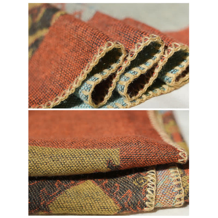 Bufanda de capa cálida de invierno con patrón de diamantes de chal tibetano de Buddha Stones