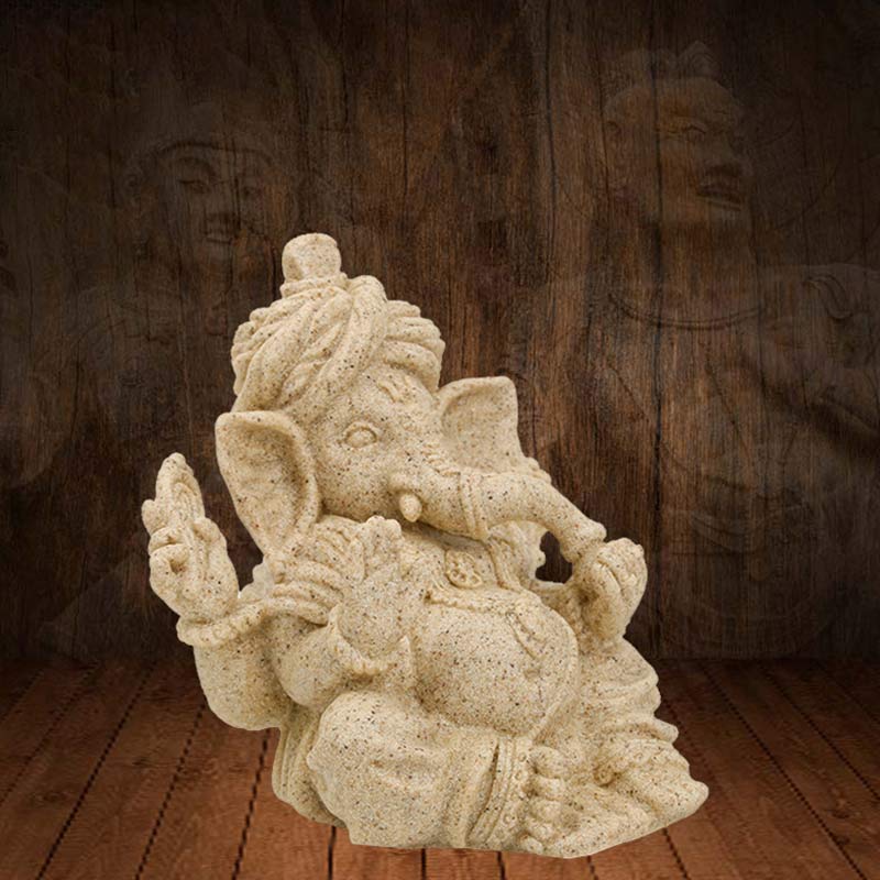 Estatua de elefante Ganesh Ganpati, protección de bendición, decoración del hogar