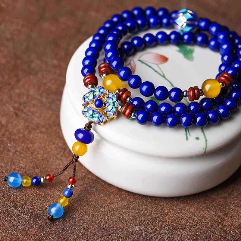 Pulsera Positiva de Ágata Amarilla Lazurita