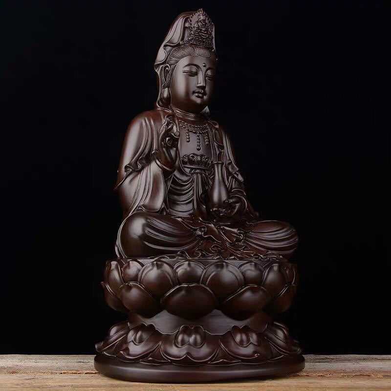 Avalokitesvara Ébano Loto Armonía Bendición Decoración del Hogar