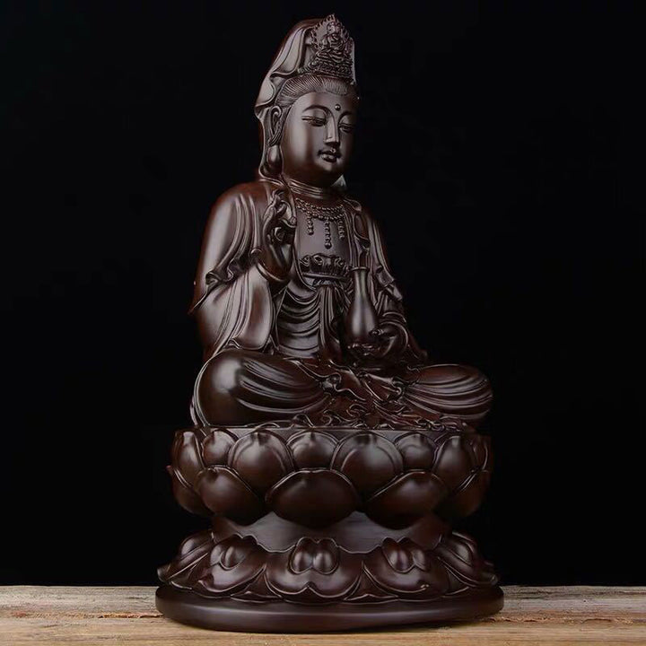 Avalokitesvara Ébano Loto Armonía Bendición Decoración del Hogar
